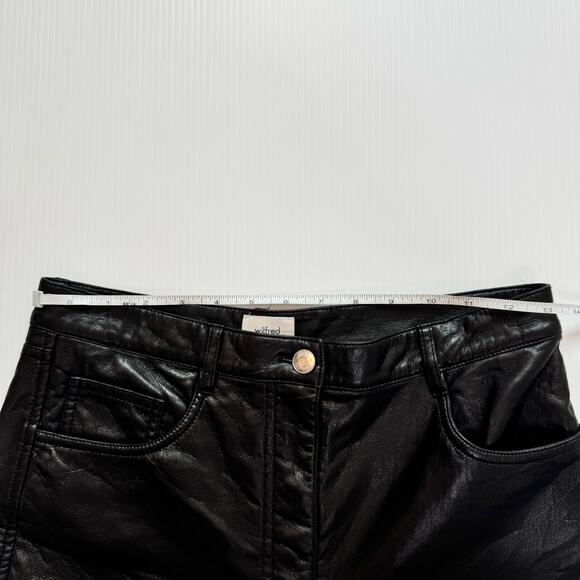 Wilfred Aritzia Melina Faux Leather Pants Black Women’s 8 Minimalist Futurism - Picture 8 of 16